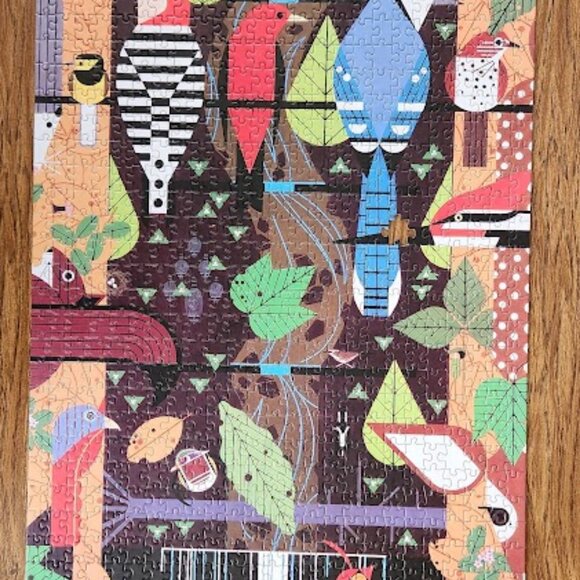 Charley Harper 1000 Piece Jigsaw Puzzle Birducopia Birds Jigsaw Puzzle Bird Blue - Picture 15 of 16